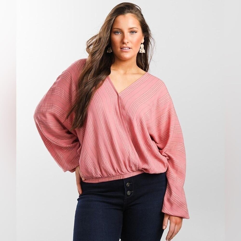 Daytrip Pink V-Neck Blouse
